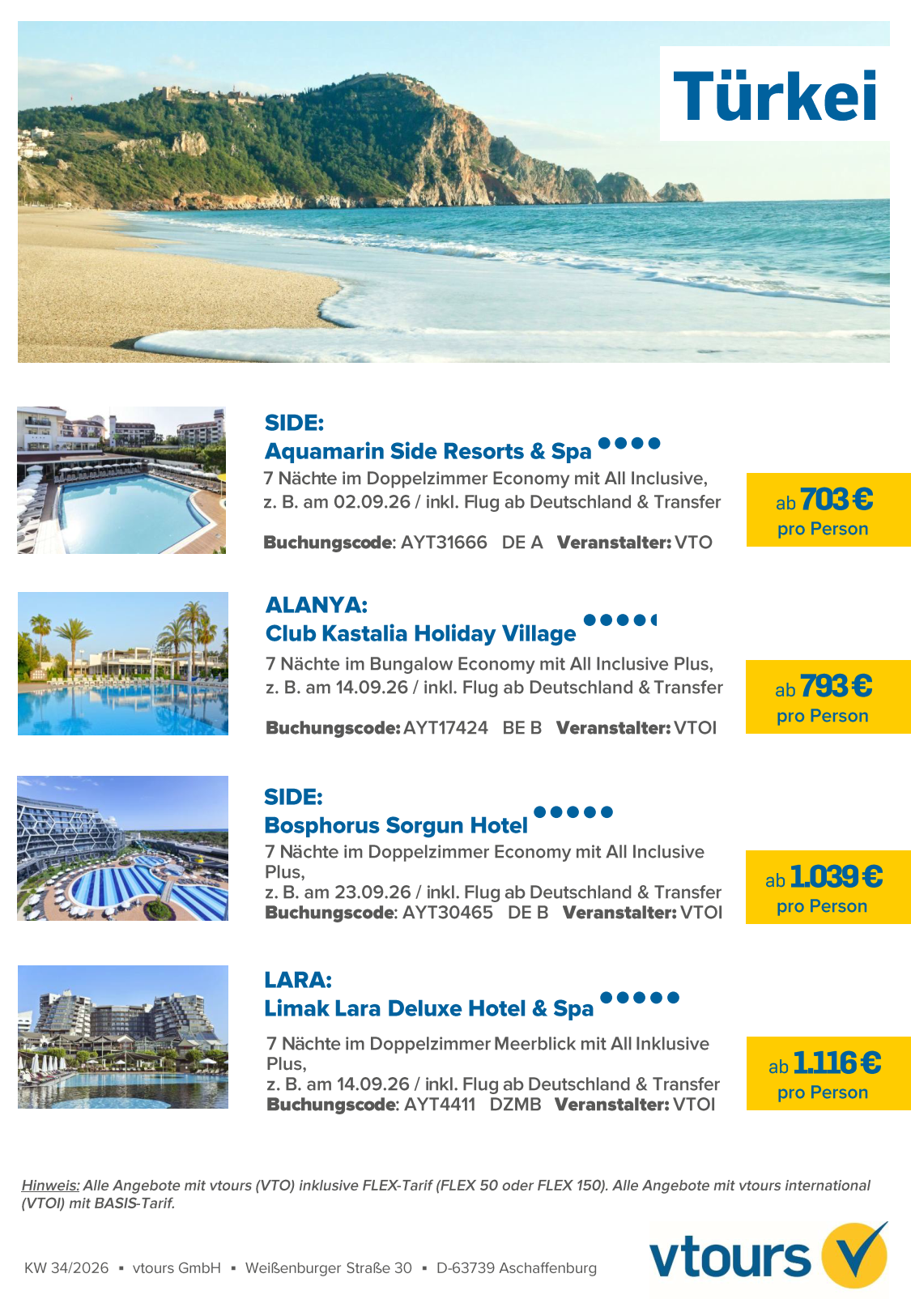 VTOURS Angebot der Woche